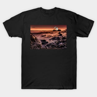 Moonrise Over Seaham's Chemical Beach T-Shirt